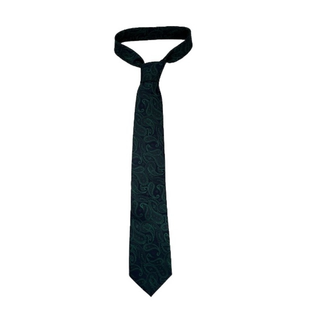 Enlision Elegant Green Paisley Tie.